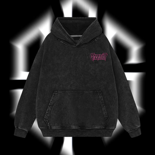 The Card Master "Gambit" Marvel MCU Edition Double Printed Oversize Lightweight Acid Washed Hoodie