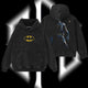 The Dark Knight "Batman" - The Gotham Guardian Hero Verse DC Comic Edition Double Printed Oversize Lightweight Acid Washed Hoodie