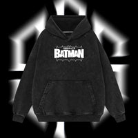 The Dark Knight "Absolute Batman" - The Gotham Guardian Hero Verse DC Comics Edition Double Printed Oversize Lightweight Acid Washed Hoodie