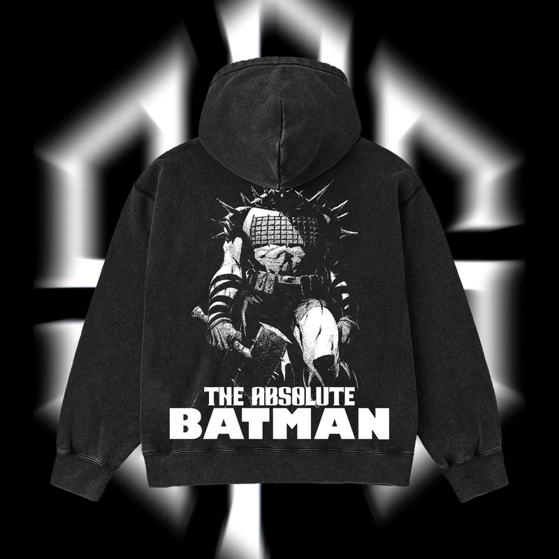 The Dark Knight "Absolute Batman" - The Gotham Guardian Hero Verse DC Comics Edition Double Printed Oversize Lightweight Acid Washed Hoodie