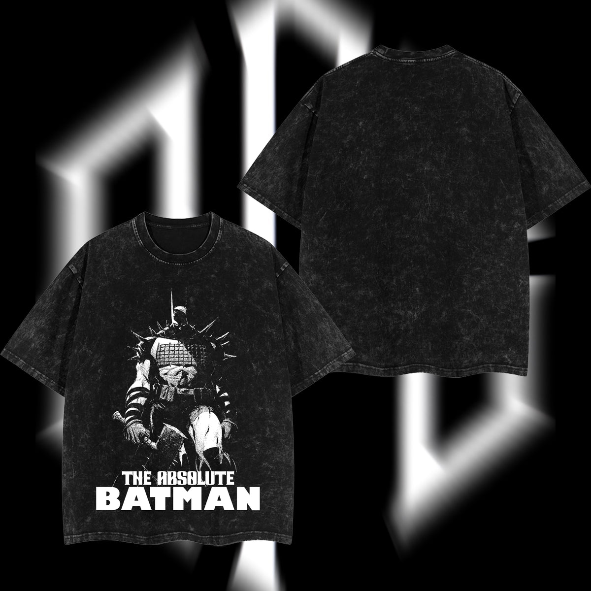 The Dark Knight "Absolute Batman" - The Gotham Guardian Hero Verse DC Comics Edition Double Printed Oversize Lightweight Acid Washed Tee