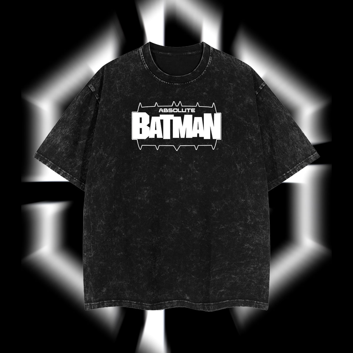 The Dark Knight "Absolute Batman" - The Gotham Guardian Hero Verse DC Comics Edition Double Printed Oversize Lightweight Acid Washed Tee