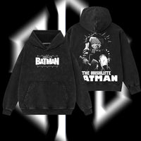 The Dark Knight "Absolute Batman" - The Gotham Guardian Hero Verse DC Comics Edition Double Printed Oversize Lightweight Acid Washed Hoodie