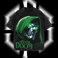 Doctor Doom Rise of Darkness - Avengers Doomsday Marvel MCU Edition Double Printed Oversize Lightweight Acid Washed T-Shirt