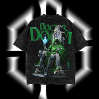Doctor Doom Rise of Darkness - Avengers Doomsday Marvel MCU Edition Double Printed Oversize Lightweight Acid Washed T-Shirt