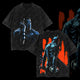 The Dark Knight "Batman" - The Gotham Guardian HeroVerse DC Comic Edition Double Printed Oversize Lightweight Acid Washed T-Shirt