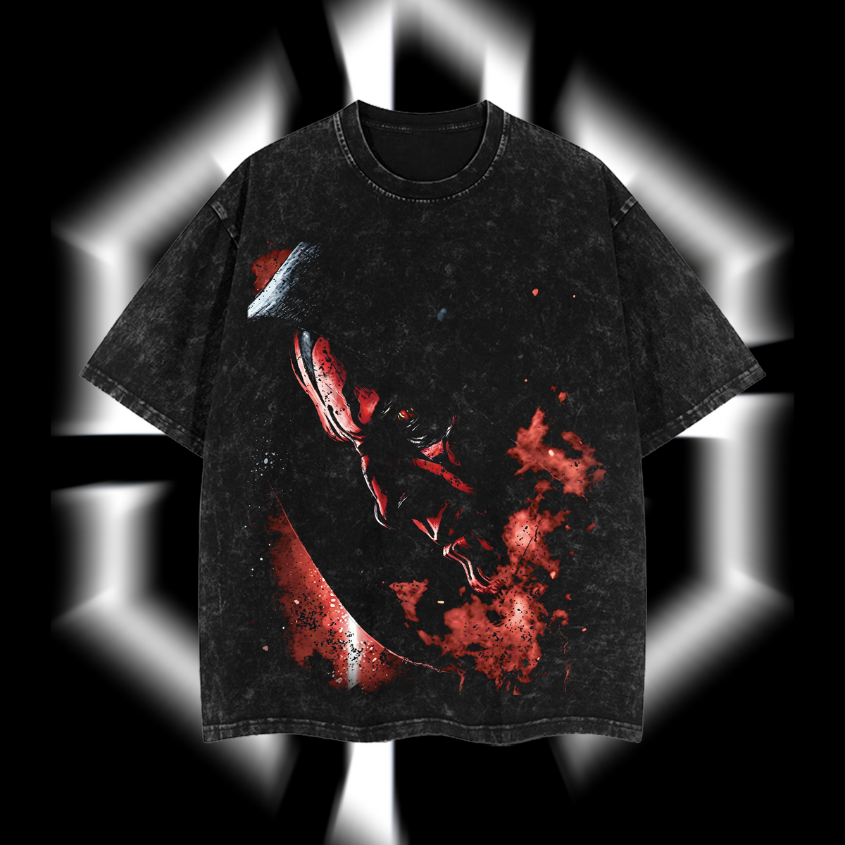 Sith Warrior "Darth Maul" Star Wars Edition Double-Printed Oversize Lightweight Acid-Washed Premium Cotton T-Shirt