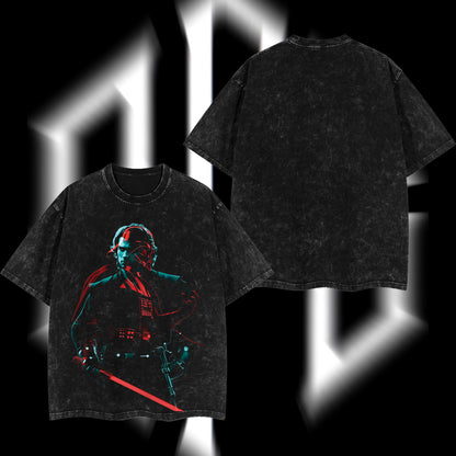 The Chosen One "Anakin Skywalker" Darth Vader - Star Wars Edition Double Printed Oversize Lightweight Acid Washed Tee