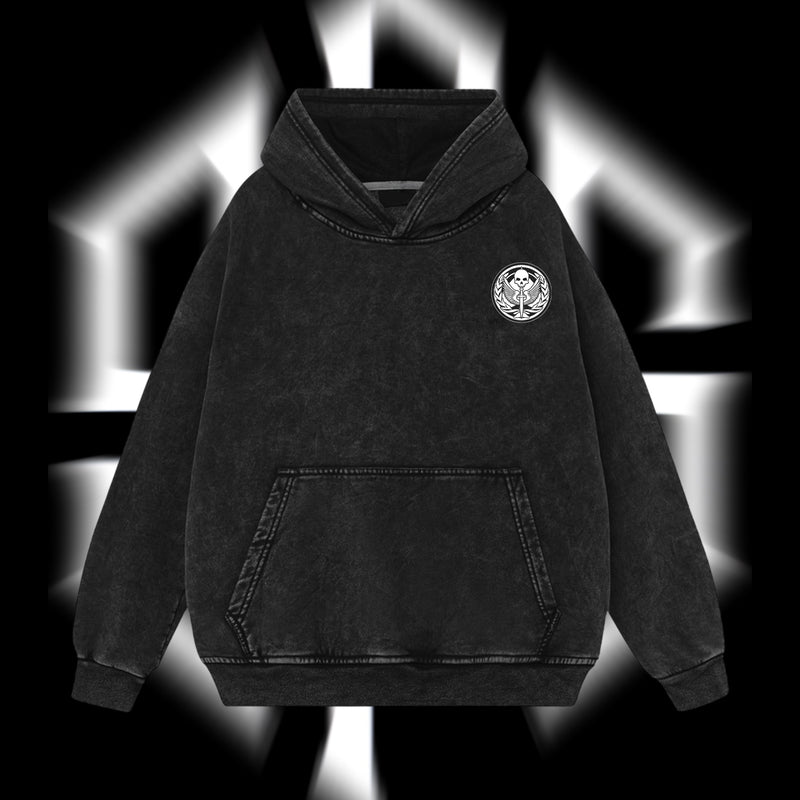 [Collection] Simon "Ghost" Riley Skull Mask Warrior Call of Duty: Modern Warfare Il Edition Double Printed Oversize Lightweight Acid Washed Hoodie