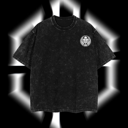 [Collection] Simon "Ghost" Riley Skull Mask Warrior Call of Duty: Modern Warfare II Edition Double Printed Oversize Lightweight Acid Washed Tee