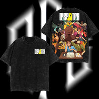 Dispatch: The Unleashed Quartet - Dispatch Super Hero Game Edition Double Printed Oversize Lightweight Acid Washed Tee