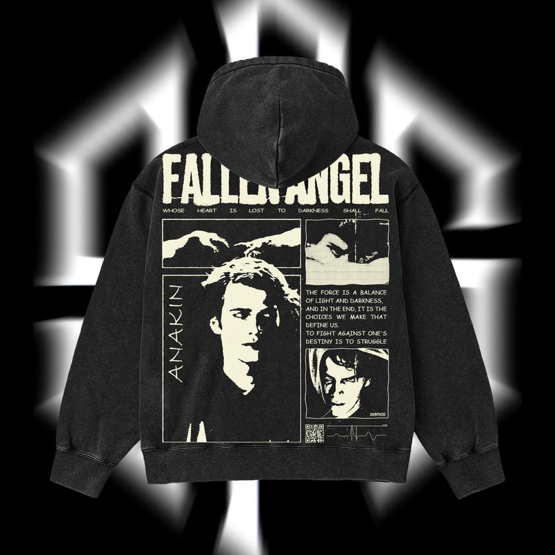 The Chosen One "Anakin Fallen Angel" Darth Vader - Star Wars Edition Double Printed Oversize Lightweight Acid Washed Hoodie