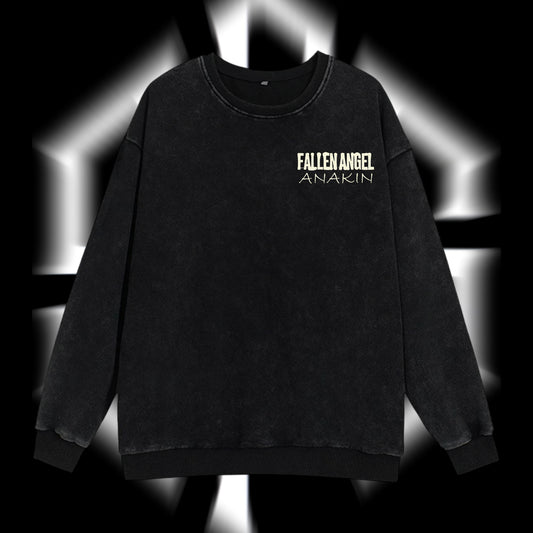 The Chosen One "Anakin Fallen Angel" Darth Vader - Star Wars Edition Double Printed Oversize Lightweight Acid Washed Sweater