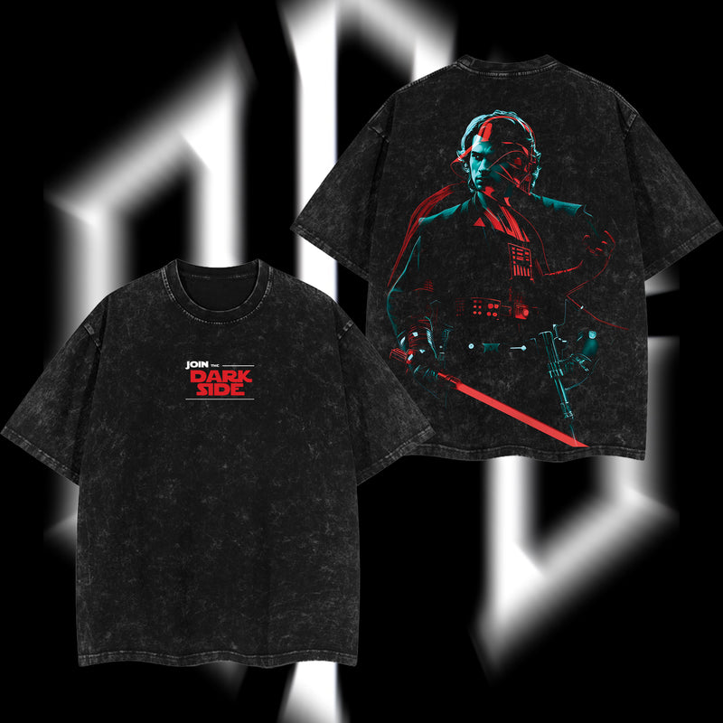 The Chosen One "Anakin Skywalker" Darth Vader - Star Wars Edition Double Printed Oversize Lightweight Acid Washed Tee