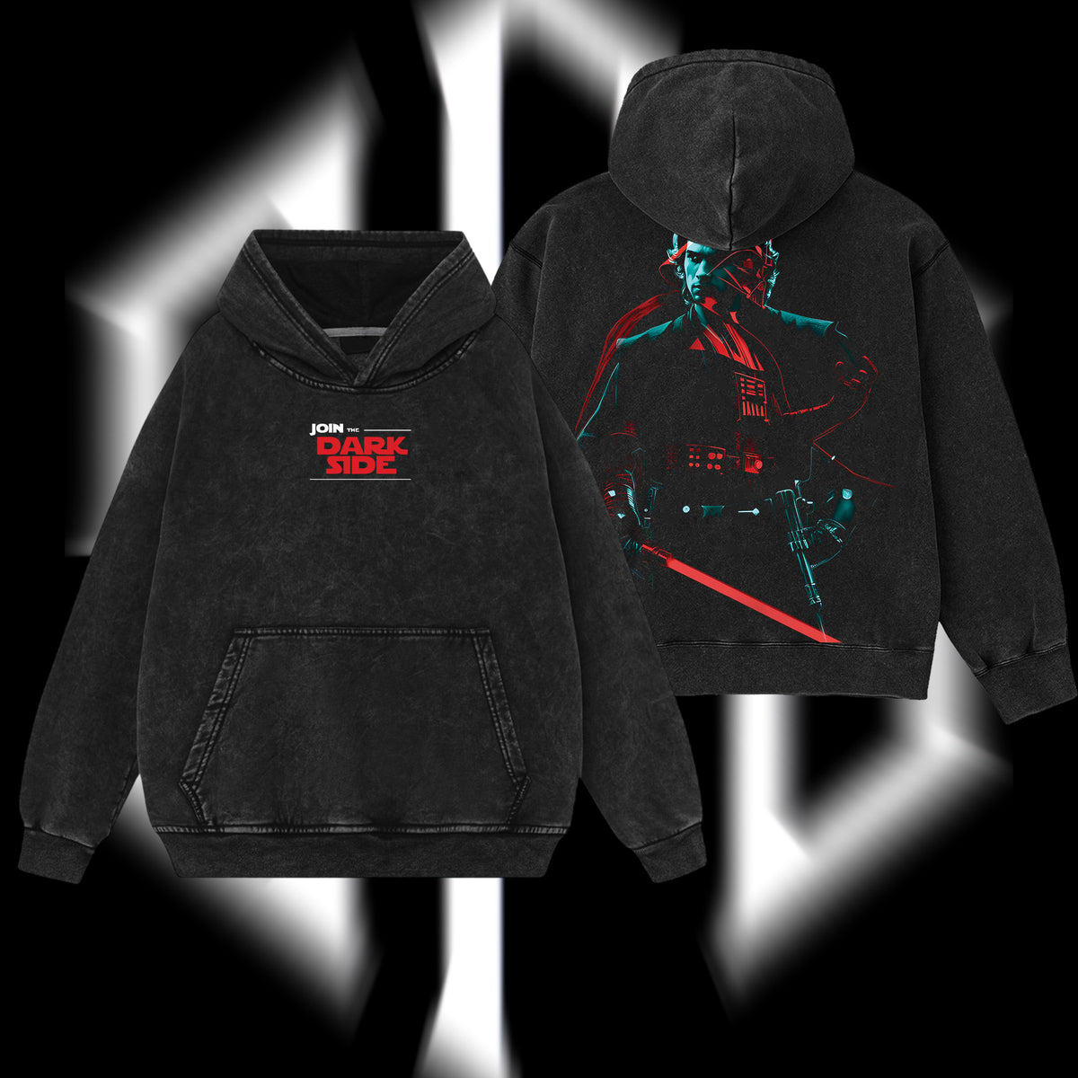 The Chosen One "Anakin Skywalker" Darth Vader - Star Wars Edition Double Printed Oversize Lightweight Acid Washed Hoodie