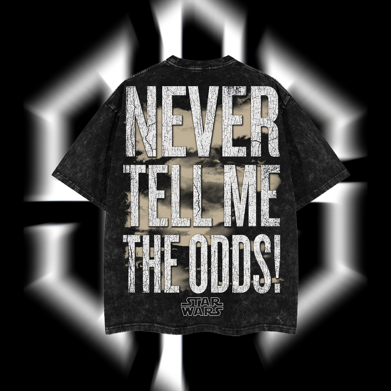 Han Solo – The Legendary Smuggler Star Wars Edition Double-Printed Oversize Lightweight Acid-Washed Premium Cotton T-Shirt