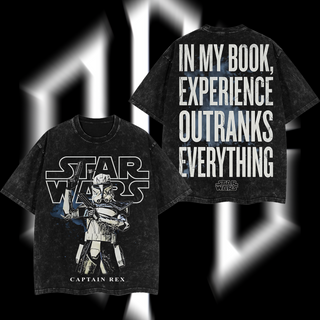 Captain Rex – The 501st Legend Star Wars Edition Double-Printed Oversize Lightweight Acid-Washed Premium Cotton T-Shirt