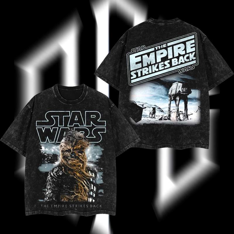 Chewbacca – The Loyal Wookiee Star Wars Edition Double-Printed Oversize Lightweight Acid-Washed Premium Cotton T-Shirt