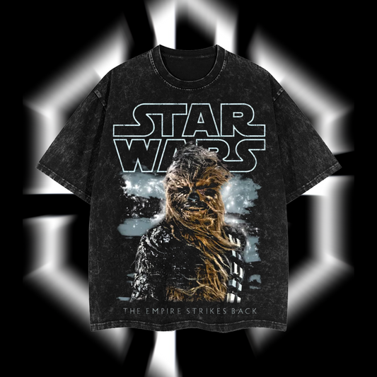 Chewbacca – The Loyal Wookiee Star Wars Edition Double-Printed Oversize Lightweight Acid-Washed Premium Cotton T-Shirt