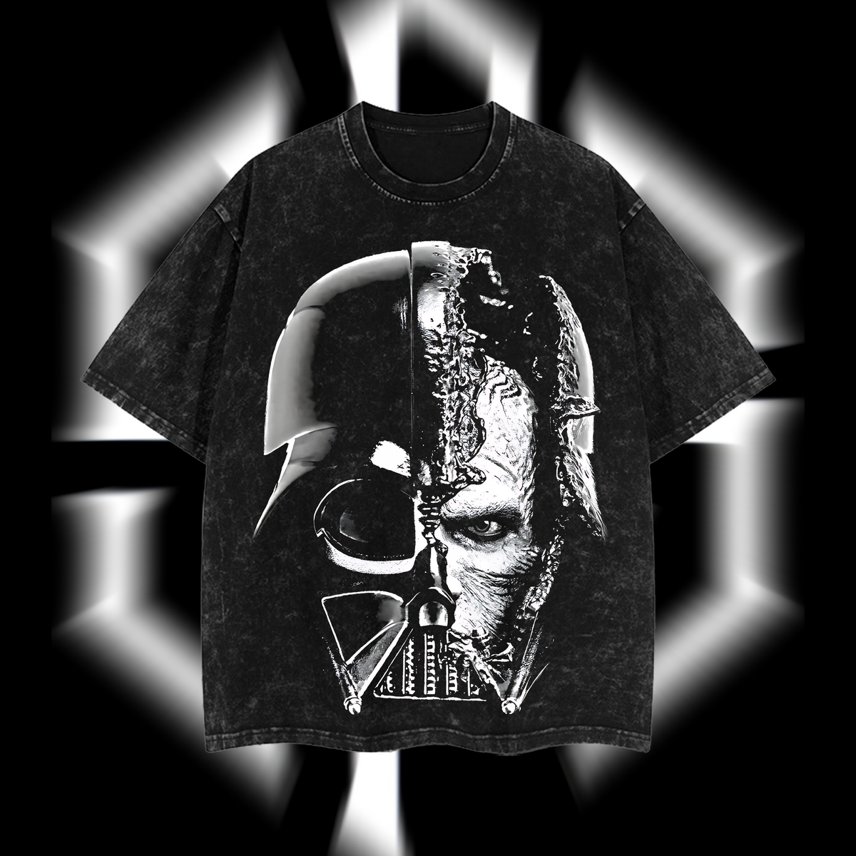 Anakin Skywalker "The Chosen One" Darth Vader Star Wars Edition Double-Printed Oversize Lightweight Acid-Washed Premium Cotton T-Shirt
