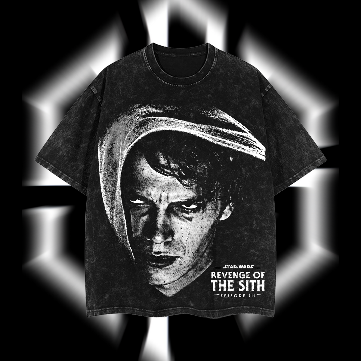 Anakin Skywalker – From Jedi Knight to Darth Vader Star Wars Edition Double-Printed Oversize Lightweight Acid-Washed Premium Cotton T-Shirt