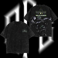 Zeus Ver 02 - Real Steel Edition Double Printed Oversize Lightweight Acid Washed T-Shirt