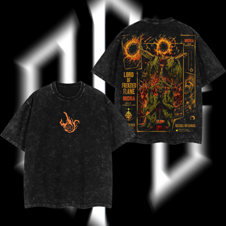 Midra "Lord of Frenzied Flame" - Elden Ring Edition Double Printed Oversize Lightweight Acid Washed T-Shirt