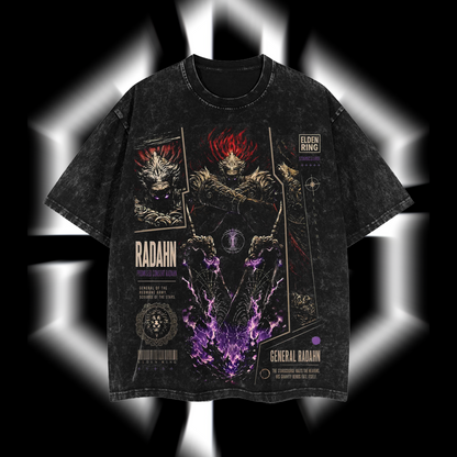 Radahn "The Starscourge Reborn" - Elden Ring Edition Double Printed Oversize Lightweight Acid Washed T-Shirt